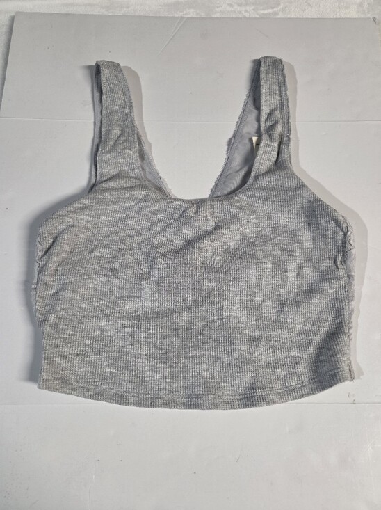 aerie Tops - NWT aerie Gray Ribbed Cropped Tank